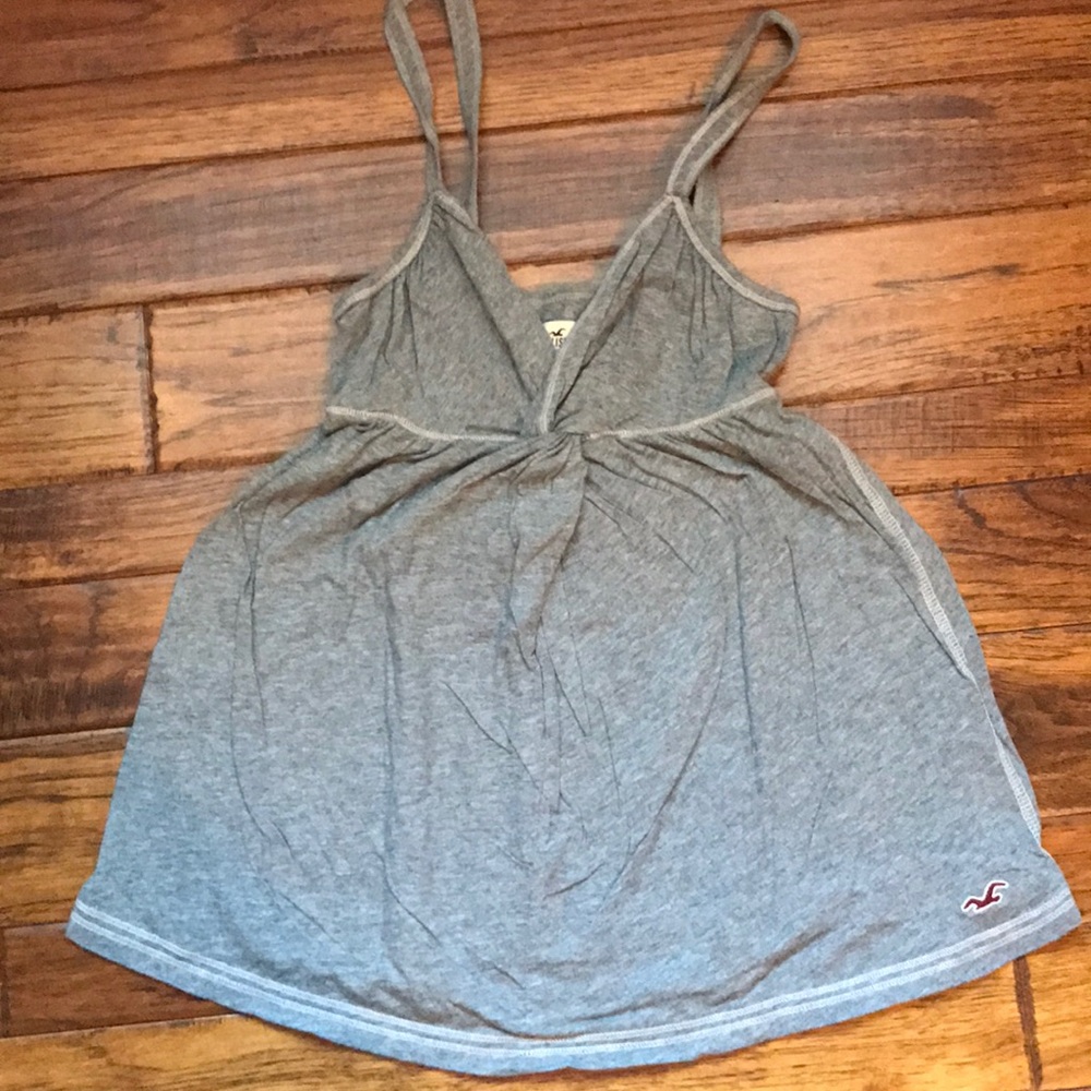 Gray hollister tank top